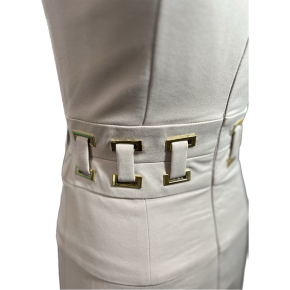 Antonio Melani Tailor Fit (Fit & Flare Style) Unique Golden Accented Waist Sz 0 - Picture 4 of 8